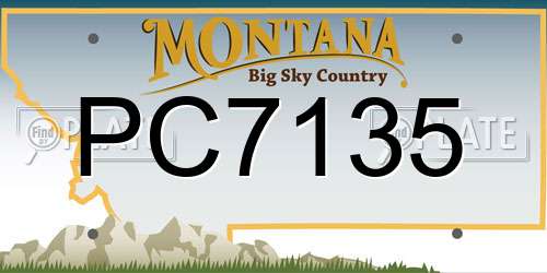 PC7135 Montana License Plate