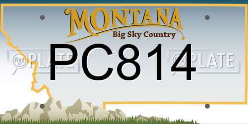 PC814 Montana License Plate