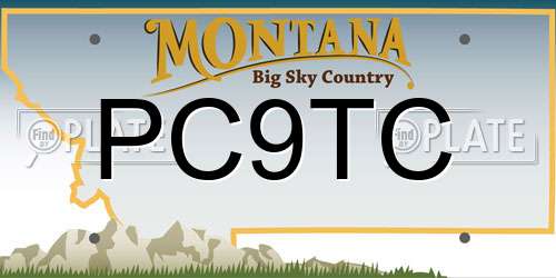 PC9TC Montana License Plate