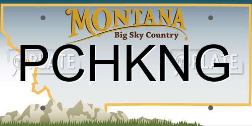 PCHKNG Montana License Plate