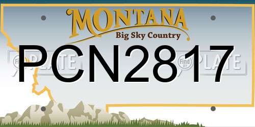 PCN2817 Montana License Plate