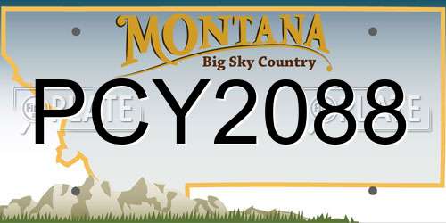 PCY2088 Montana License Plate