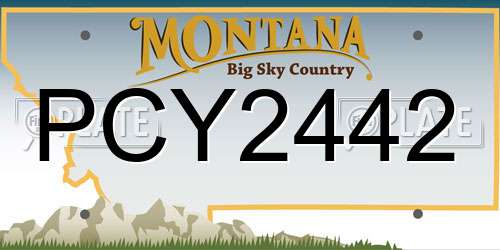 PCY2442 Montana License Plate