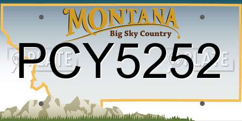 PCY5252 Montana License Plate