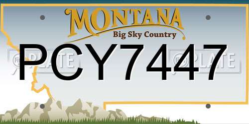 PCY7447 Montana License Plate