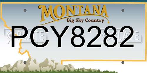 PCY8282 Montana License Plate