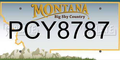 PCY8787 Montana License Plate