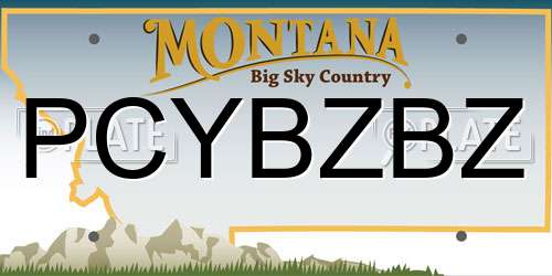 PCYBZBZ Montana License Plate