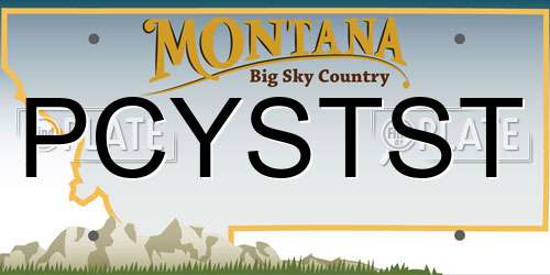 PCYSTST Montana License Plate