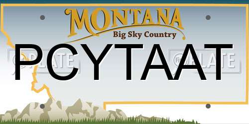 PCYTAAT Montana License Plate