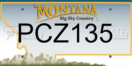 PCZ135 Montana License Plate