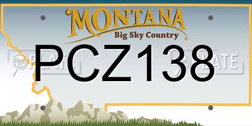 PCZ138 Montana License Plate