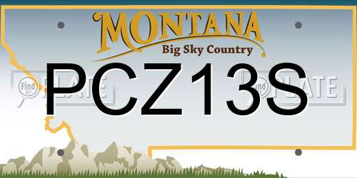 PCZ13S Montana License Plate