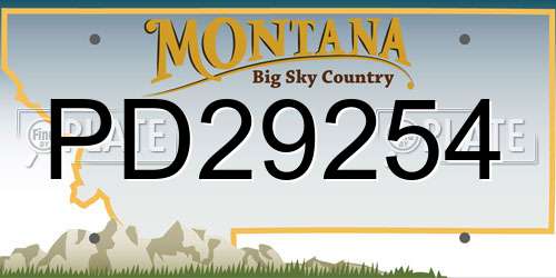 PD29254 Montana License Plate