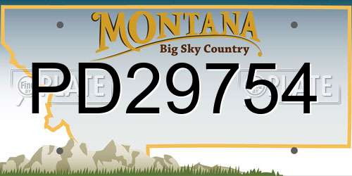 PD29754 Montana License Plate