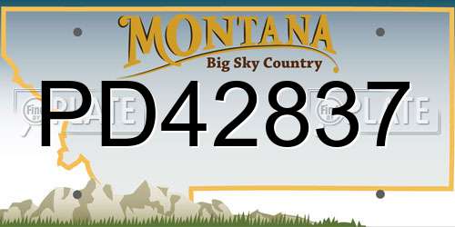 PD42837 Montana License Plate