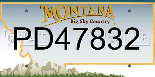 PD47832 Montana License Plate