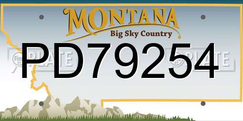 PD79254 Montana License Plate