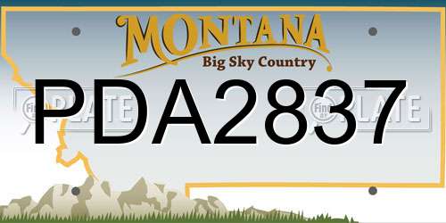 PDA2837 Montana License Plate