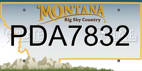 PDA7832 Montana License Plate