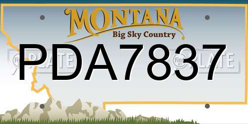 PDA7837 Montana License Plate