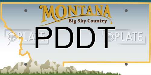 PDDT Montana License Plate