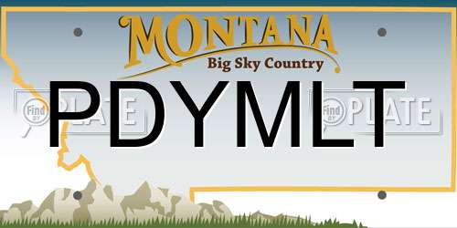PDYMLT Montana License Plate
