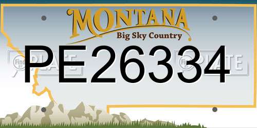 PE26334 Montana License Plate