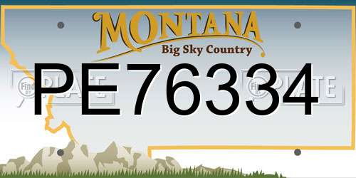 PE76334 Montana License Plate
