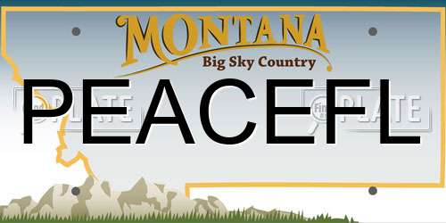 PEACEFL Montana License Plate