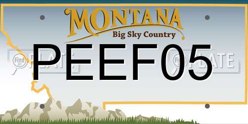 PEEF05 Montana License Plate