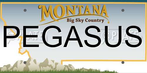 PEGASUS Montana License Plate