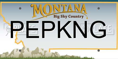 PEPKNG Montana License Plate