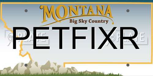 PETFIXR Montana License Plate