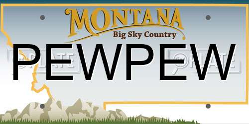 PEWPEW Montana License Plate