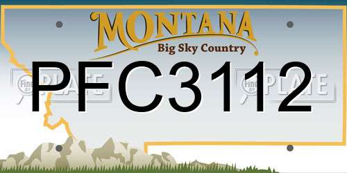 PFC3112 Montana License Plate