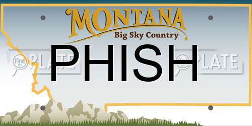 PHISH Montana License Plate