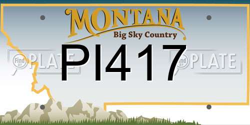 PI417 Montana License Plate