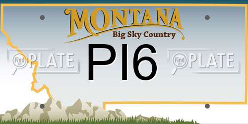 PI6 Montana License Plate