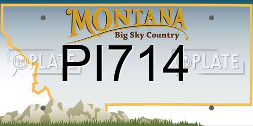 PI714 Montana License Plate