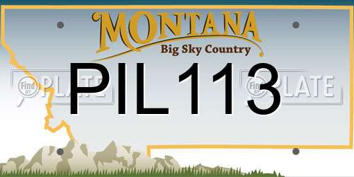 PIL113 Montana License Plate