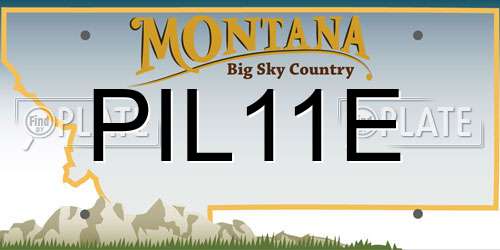 PIL11E Montana License Plate