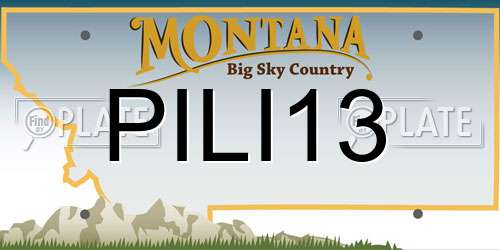 PILI13 Montana License Plate