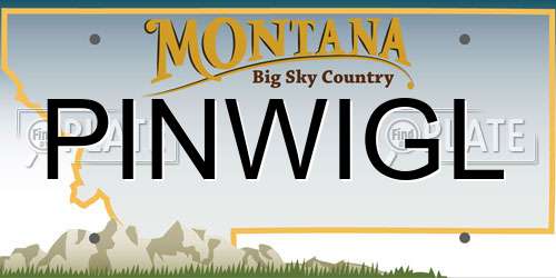 PINWIGL Montana License Plate