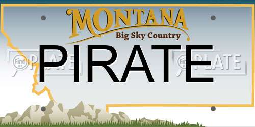 PIRATE Montana License Plate