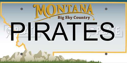 PIRATES Montana License Plate