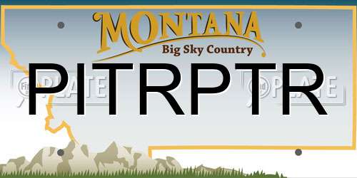 PITRPTR Montana License Plate