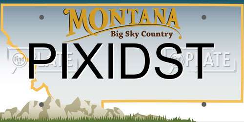 PIXIDST Montana License Plate