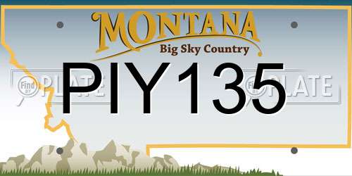 PIY135 Montana License Plate