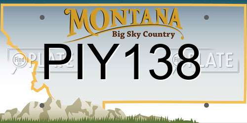 PIY138 Montana License Plate